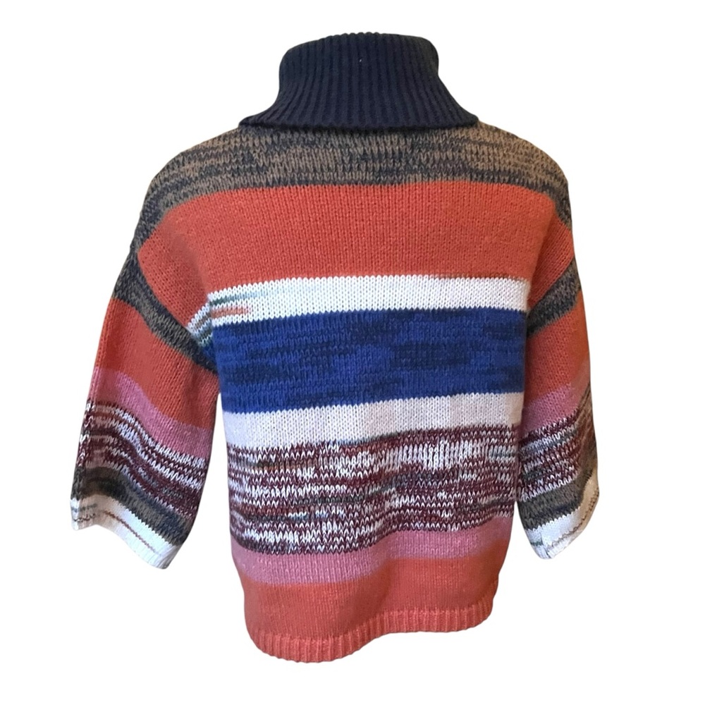 NWT, Knox Rose Cozy Colorful Striped Knit Turtleneck Sweater, Sz XS - Picture 9 of 16